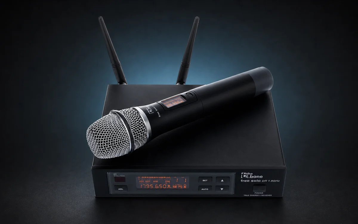 the t.bone free solo HT 1.8 GHz med mottagare och handmikrofon
