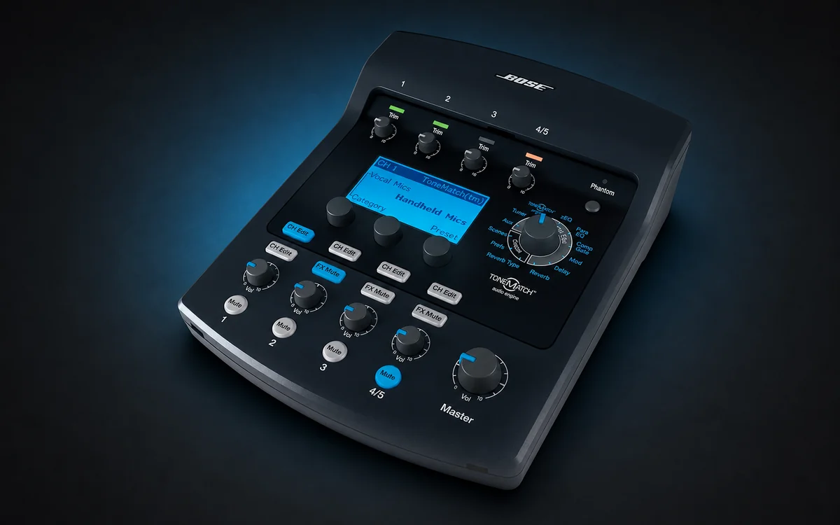 Bose T1 ToneMatch digitalmixer sedd snett ovanifrån